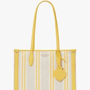 Kate Spade Market Stripe Canvas Medium Tote In Morning Light